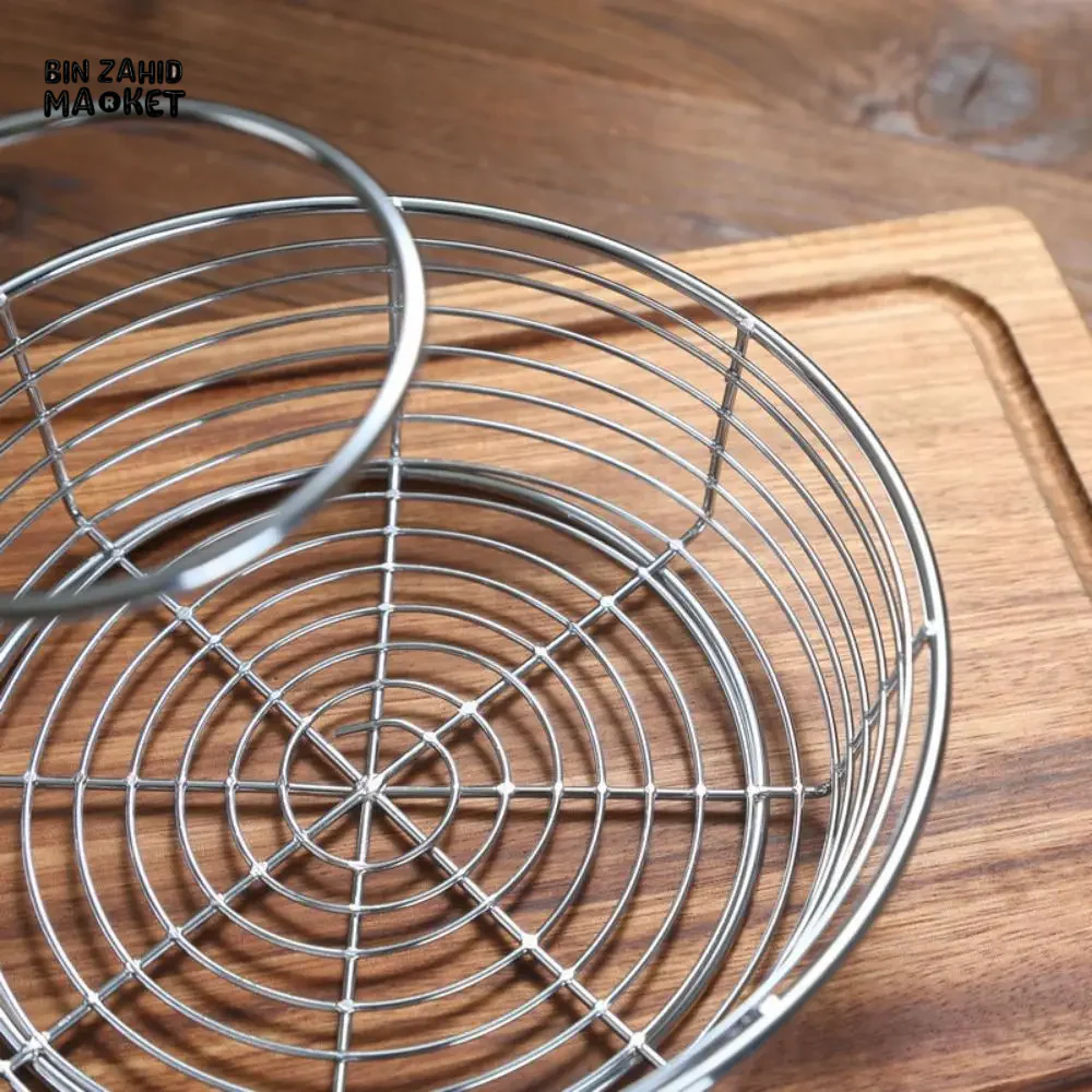 HANGING SAUCE CUP FRIES BASKET STAINLESS STEEL LIGHTWEIGHT RUST-PROOF PORTABLE SNACK TRAY - Image 4