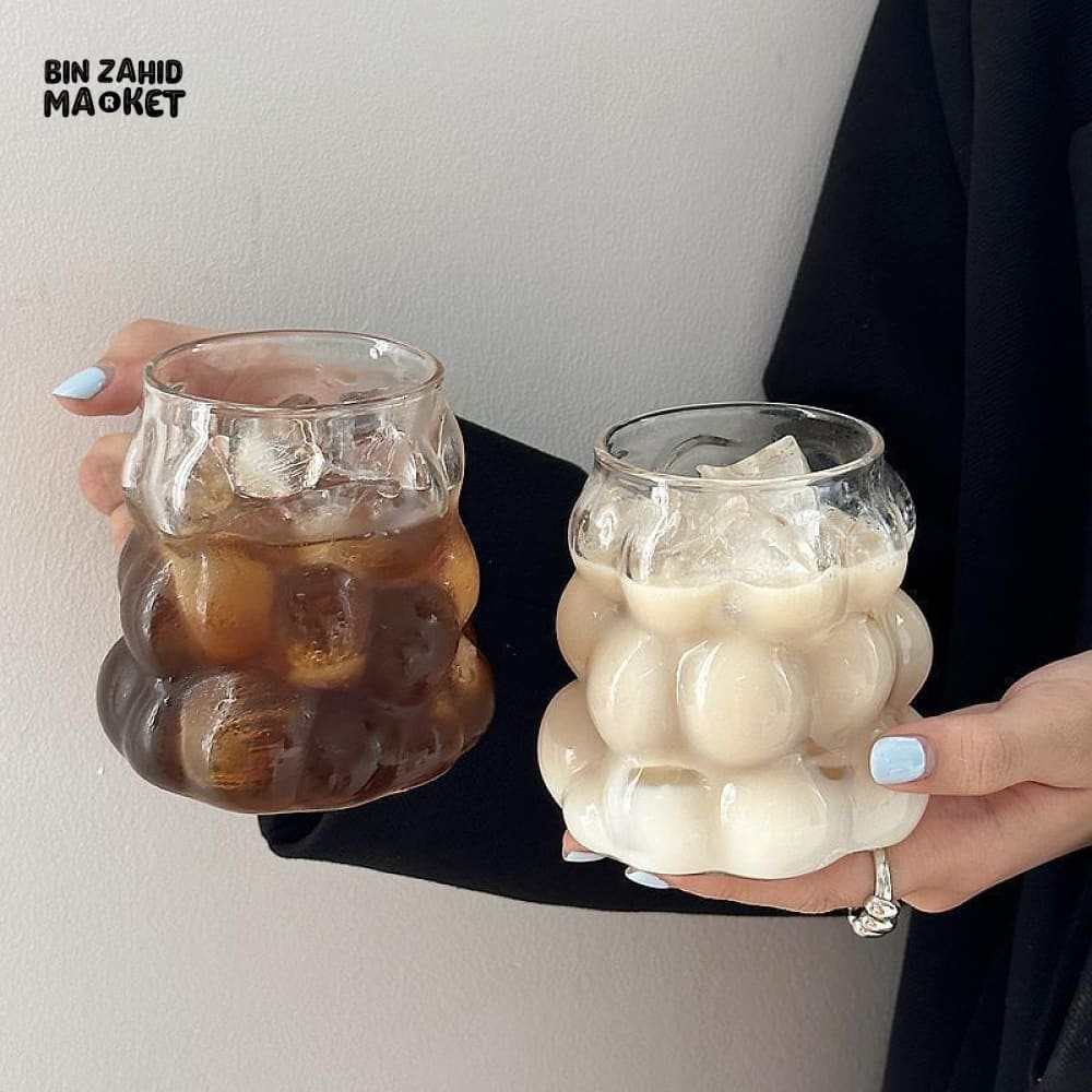 HEAT RESISTANT GLASS COFFEE MUG – CREATIVE MILK & BREAKFAST CUP - WITH HANDLE - Image 6