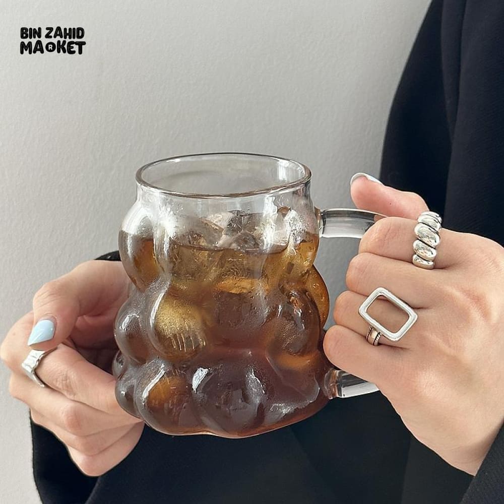 HEAT RESISTANT GLASS COFFEE MUG – CREATIVE MILK & BREAKFAST CUP - WITHOUT HANDLE - Image 3