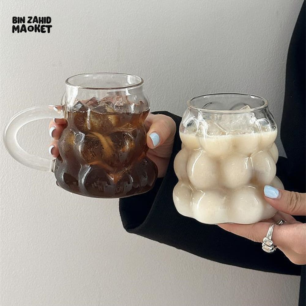 HEAT RESISTANT GLASS COFFEE MUG – CREATIVE MILK & BREAKFAST CUP - WITHOUT HANDLE - Image 5