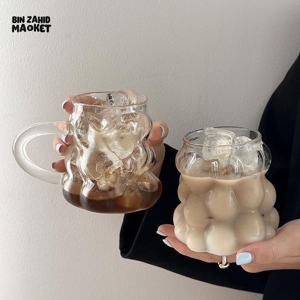 HEAT RESISTANT GLASS COFFEE MUG – CREATIVE MILK & BREAKFAST CUP - WITHOUT HANDLE - Image 6