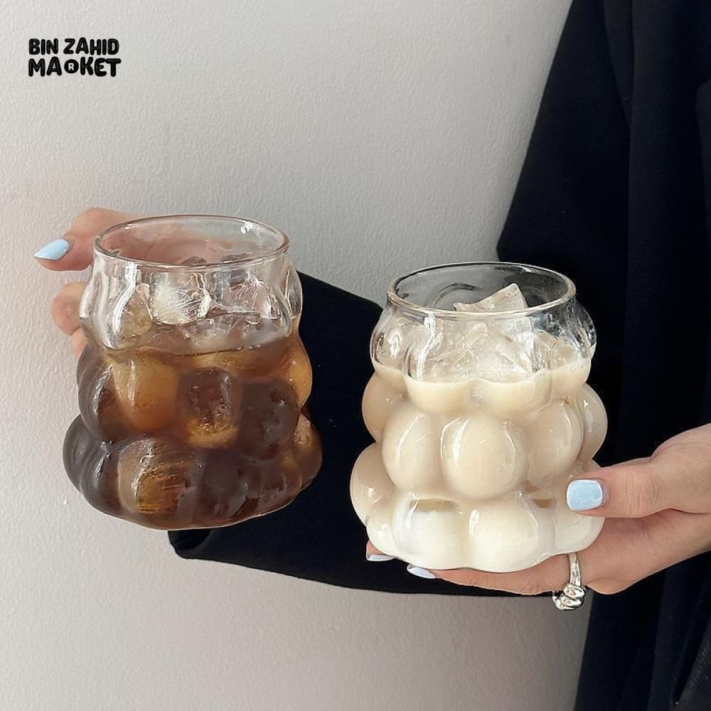 HEAT RESISTANT GLASS COFFEE MUG – CREATIVE MILK & BREAKFAST CUP - WITHOUT HANDLE - Image 7