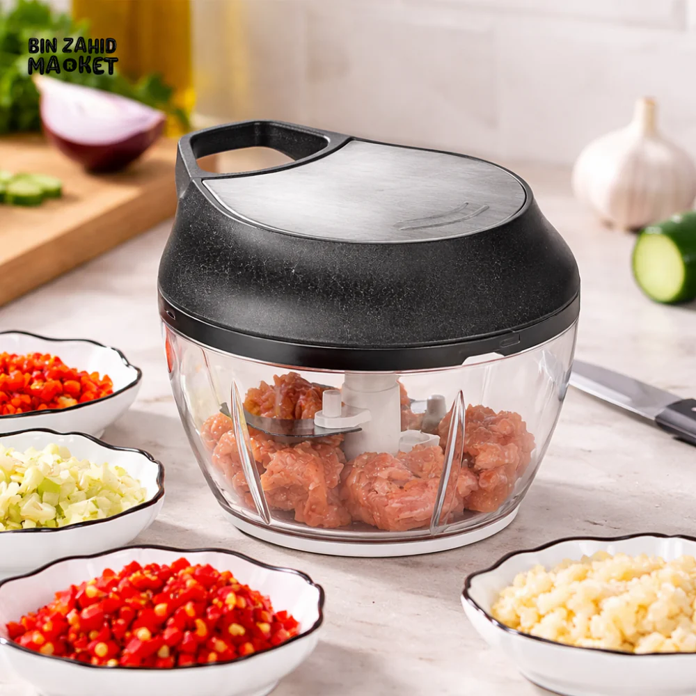 HEAVY DUTY MANUAL FOOD CHOPPER – HAND PULL VEGETABLE & MEAT CHOPPER KITCHEN TOOL