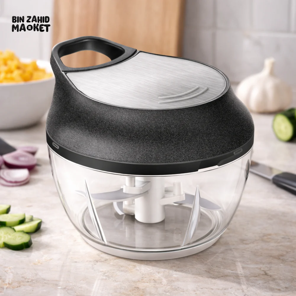 HEAVY DUTY MANUAL FOOD CHOPPER – HAND PULL VEGETABLE & MEAT CHOPPER KITCHEN TOOL - Image 3