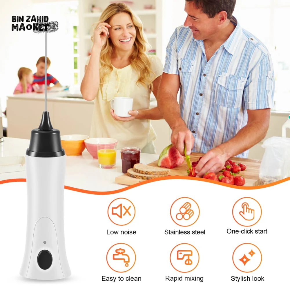 HEAVY-DUTY RECHARGEABLE MILK FROTHER & COFFEE BEATER - Image 2