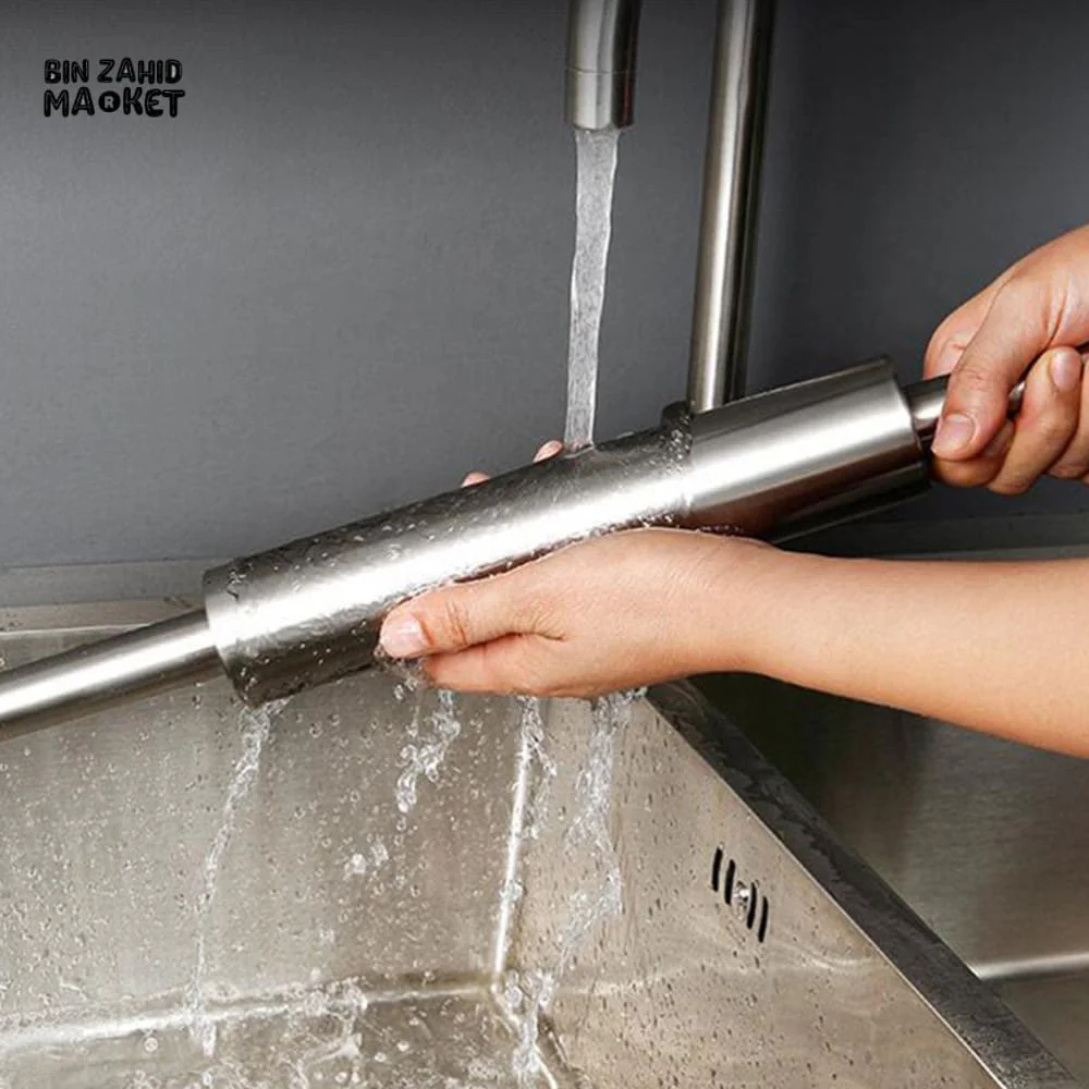 HEAVY DUTY STAINLESS STEEL ROLLING PIN – PERFECT FOR COOKIE & PASTRY DOUGH - Image 5