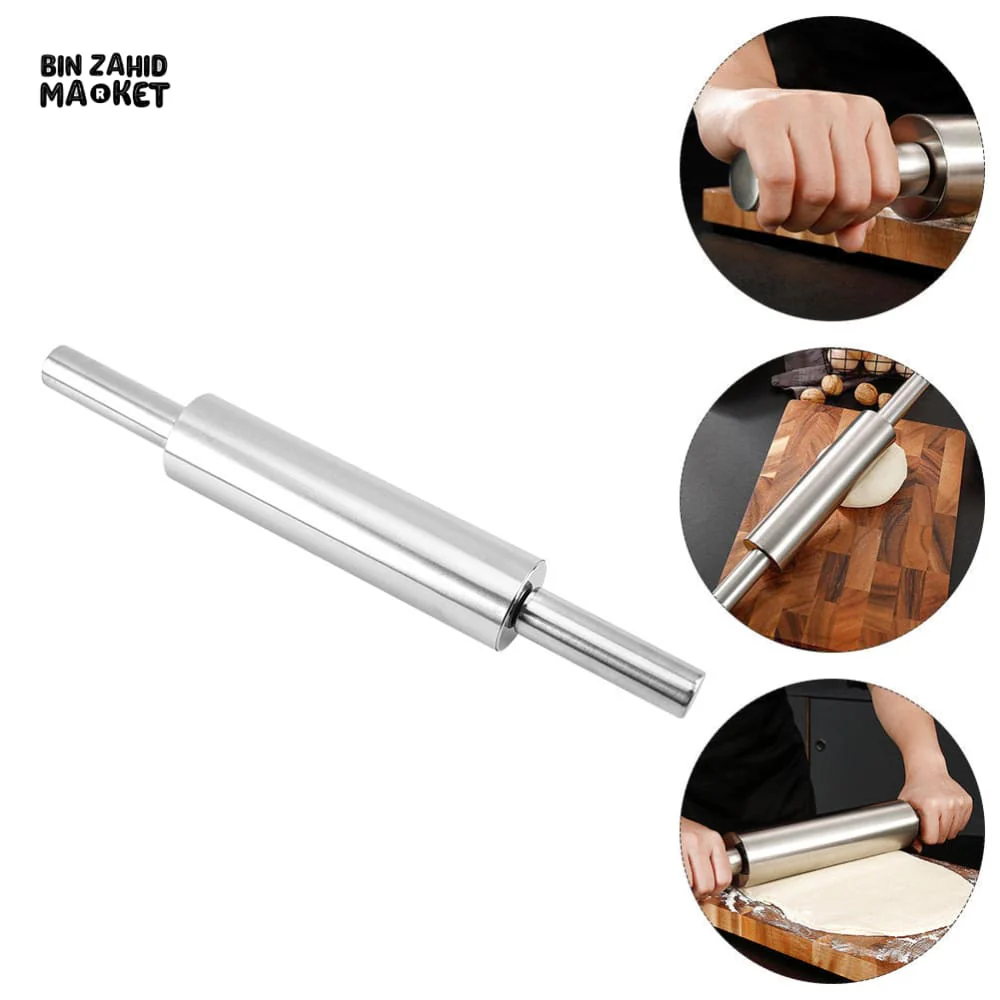 HEAVY DUTY STAINLESS STEEL ROLLING PIN – PERFECT FOR COOKIE & PASTRY DOUGH - Image 6