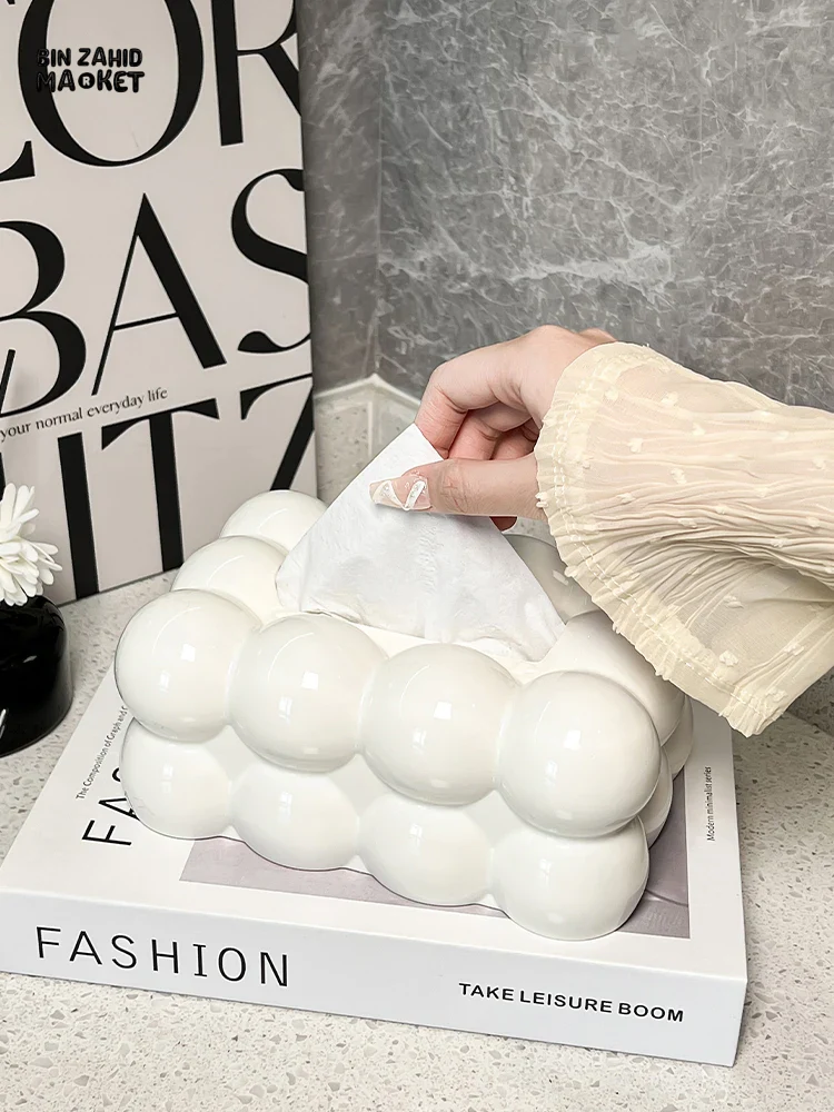 HIGH AESTHETIC TISSUE BOX – PREMIUM TISSUE STORAGE FOR HOME & LIVING ROOM CREAM STYLE NAPKIN BOX - Image 13