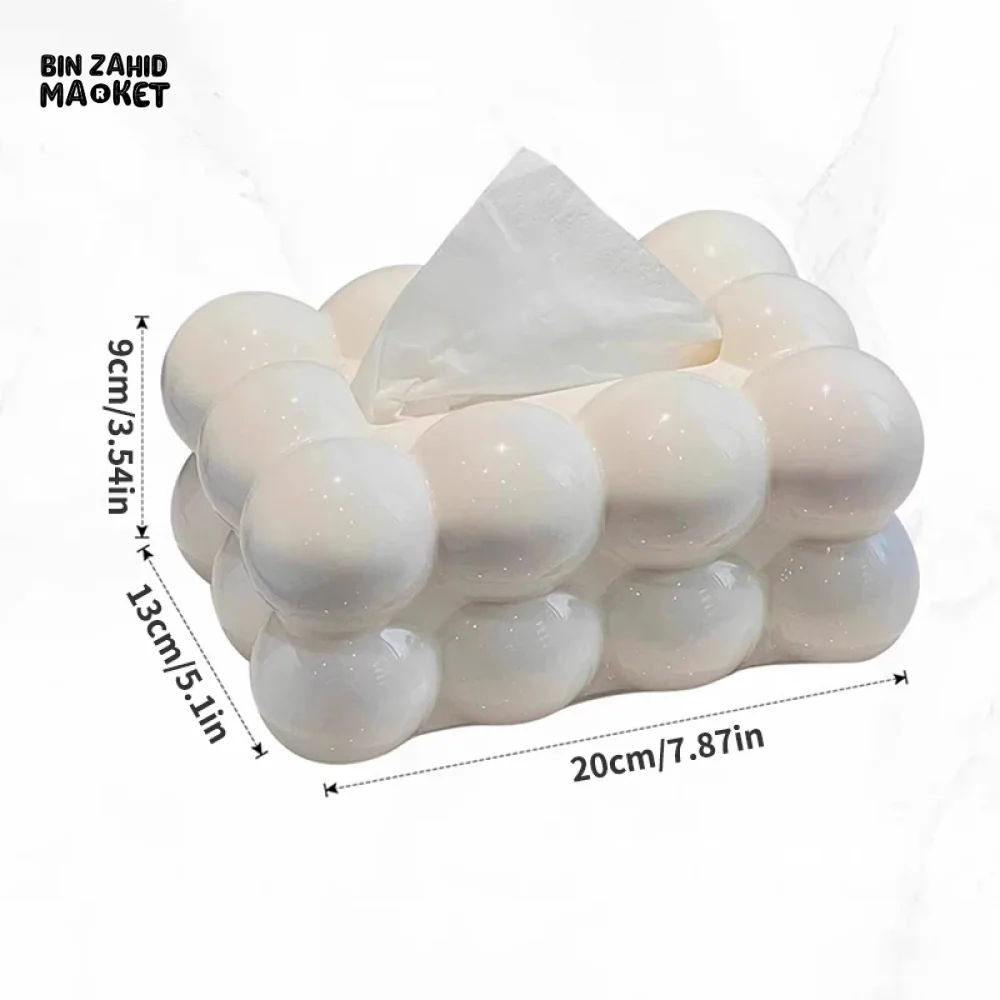HIGH AESTHETIC TISSUE BOX – PREMIUM TISSUE STORAGE FOR HOME & LIVING ROOM CREAM STYLE NAPKIN BOX - Image 14