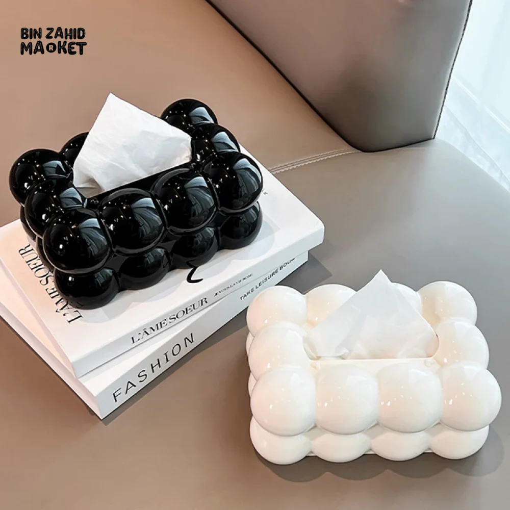 HIGH AESTHETIC TISSUE BOX – PREMIUM TISSUE STORAGE FOR HOME & LIVING ROOM CREAM STYLE NAPKIN BOX - Image 3
