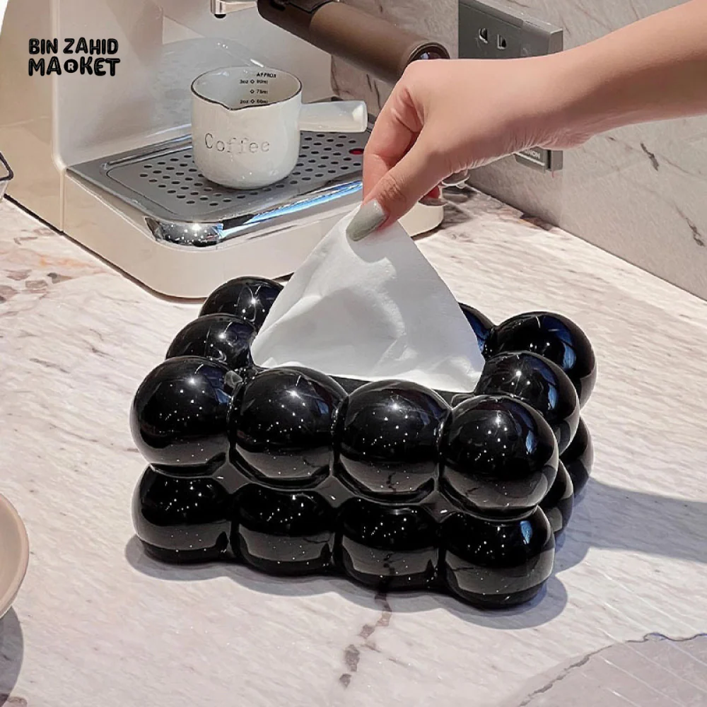 HIGH AESTHETIC TISSUE BOX – PREMIUM TISSUE STORAGE FOR HOME & LIVING ROOM CREAM STYLE NAPKIN BOX - Image 5