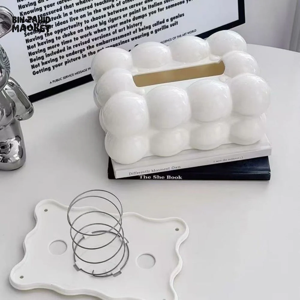 HIGH AESTHETIC TISSUE BOX – PREMIUM TISSUE STORAGE FOR HOME & LIVING ROOM CREAM STYLE NAPKIN BOX - Image 7