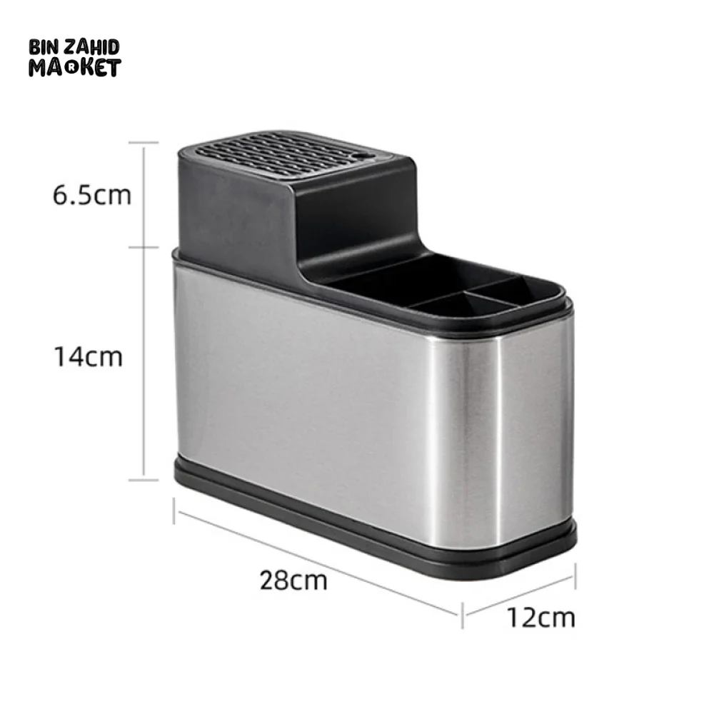 HIGH-QUALITY KNIFE ORGANIZER WITH SCISSOR HOLDER – STAINLESS STEEL - Image 5