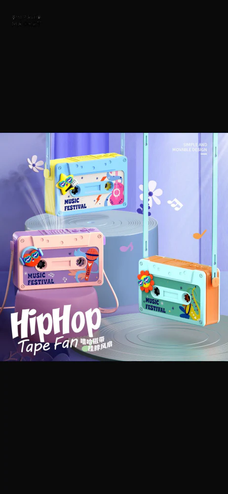 HIP-HOP MODERN COOL: CASSETTE STYLE NECK FAN & VOICE RECORDER - Image 9