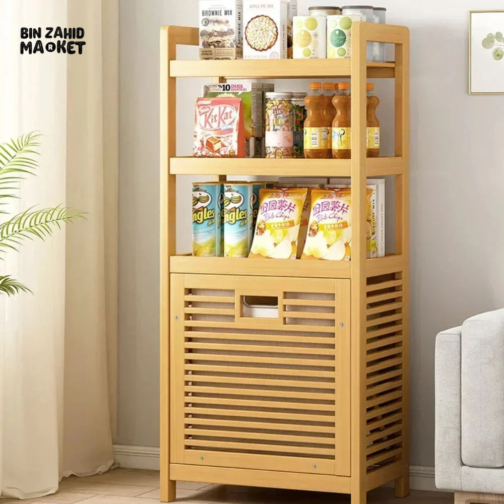 HOMDELUX BAMBOO LAUNDRY BASKET - 3-TIERS - Image 3