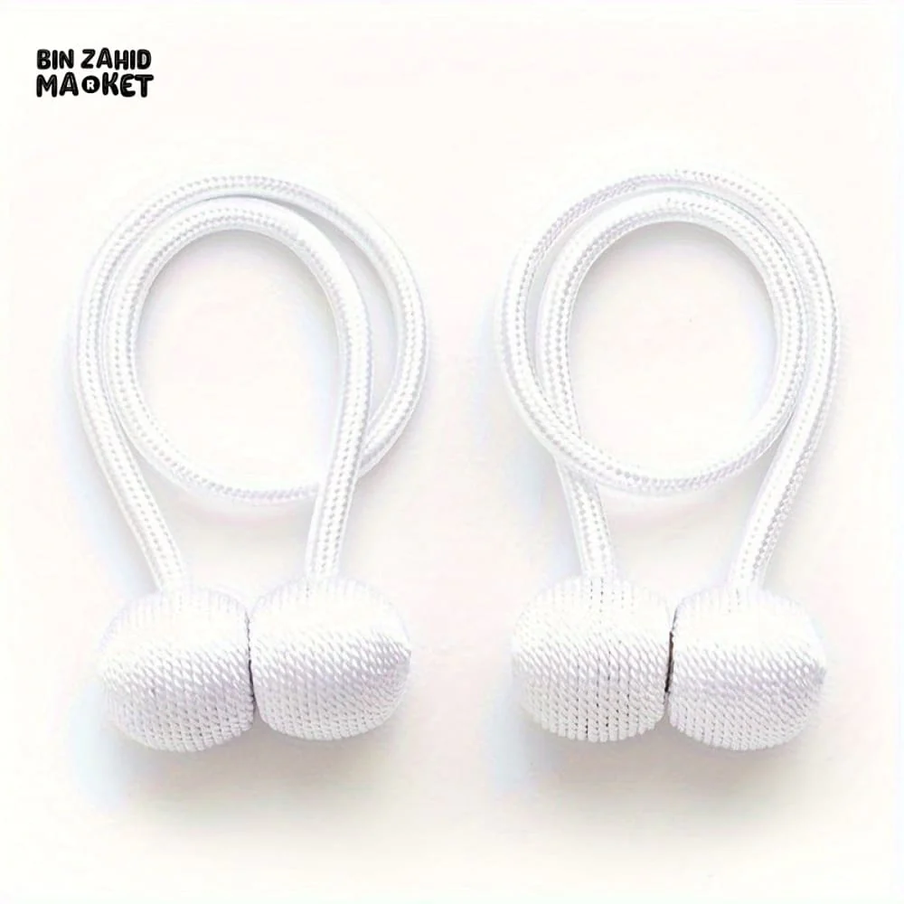 HOME DECOR CURTAIN ACCESSORIES – 2-PACK MAGNETIC HEADPHONE TIEBACKS FOR SHOWER CURTAINS & DRAPES - Image 8
