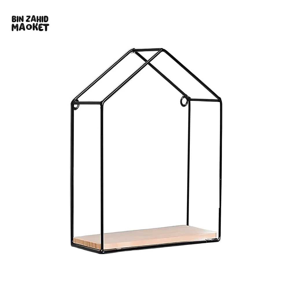 HUT-STYLE WALL SHELF - SINGLE WOODEN LAYER STYLE - Image 5