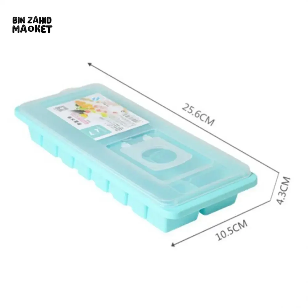 ICE CUBE TRAY WITH LID NON-STICK PLASTIC MOLD FOR JELLY & DRINKS - Image 7