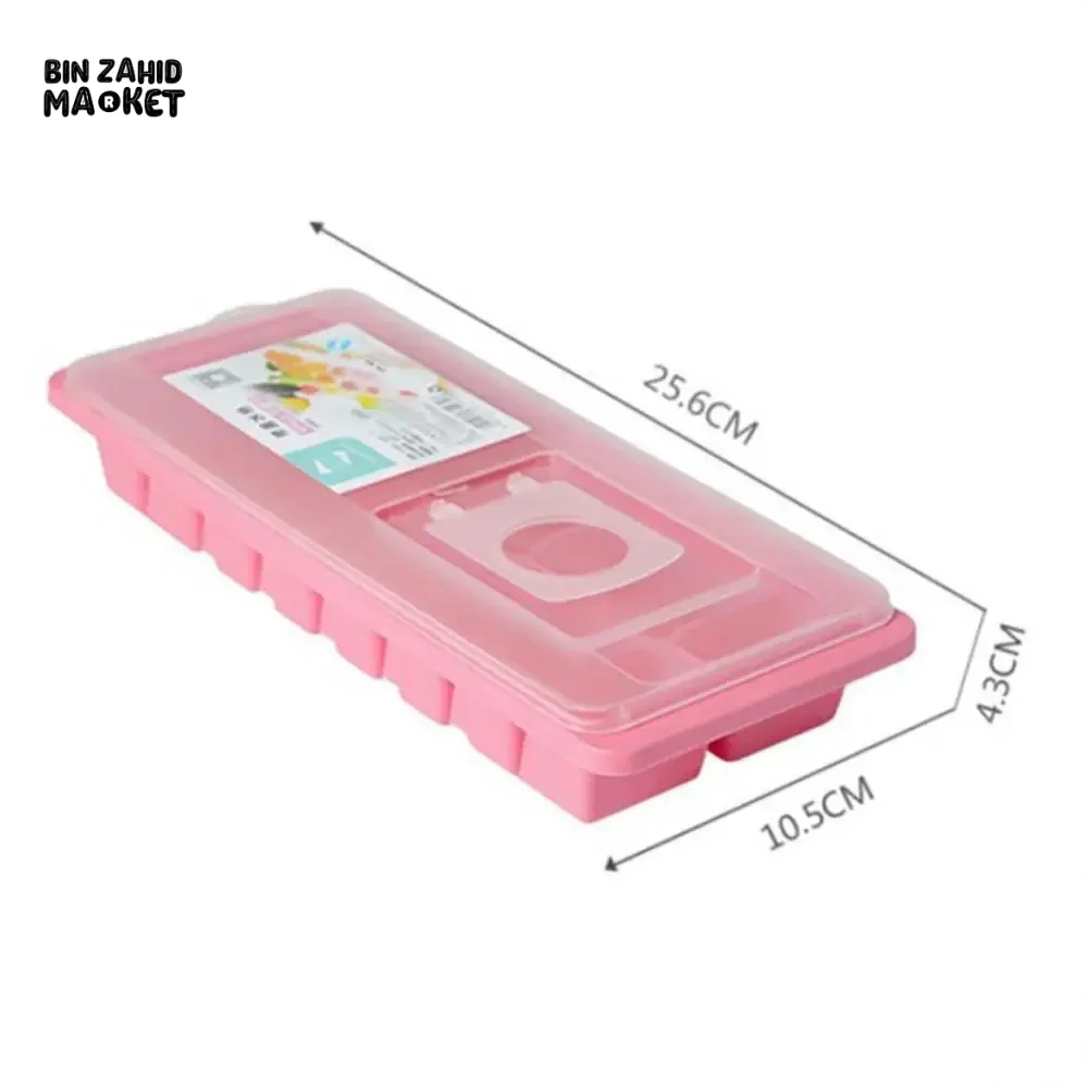 ICE CUBE TRAY WITH LID NON-STICK PLASTIC MOLD FOR JELLY & DRINKS - Image 8