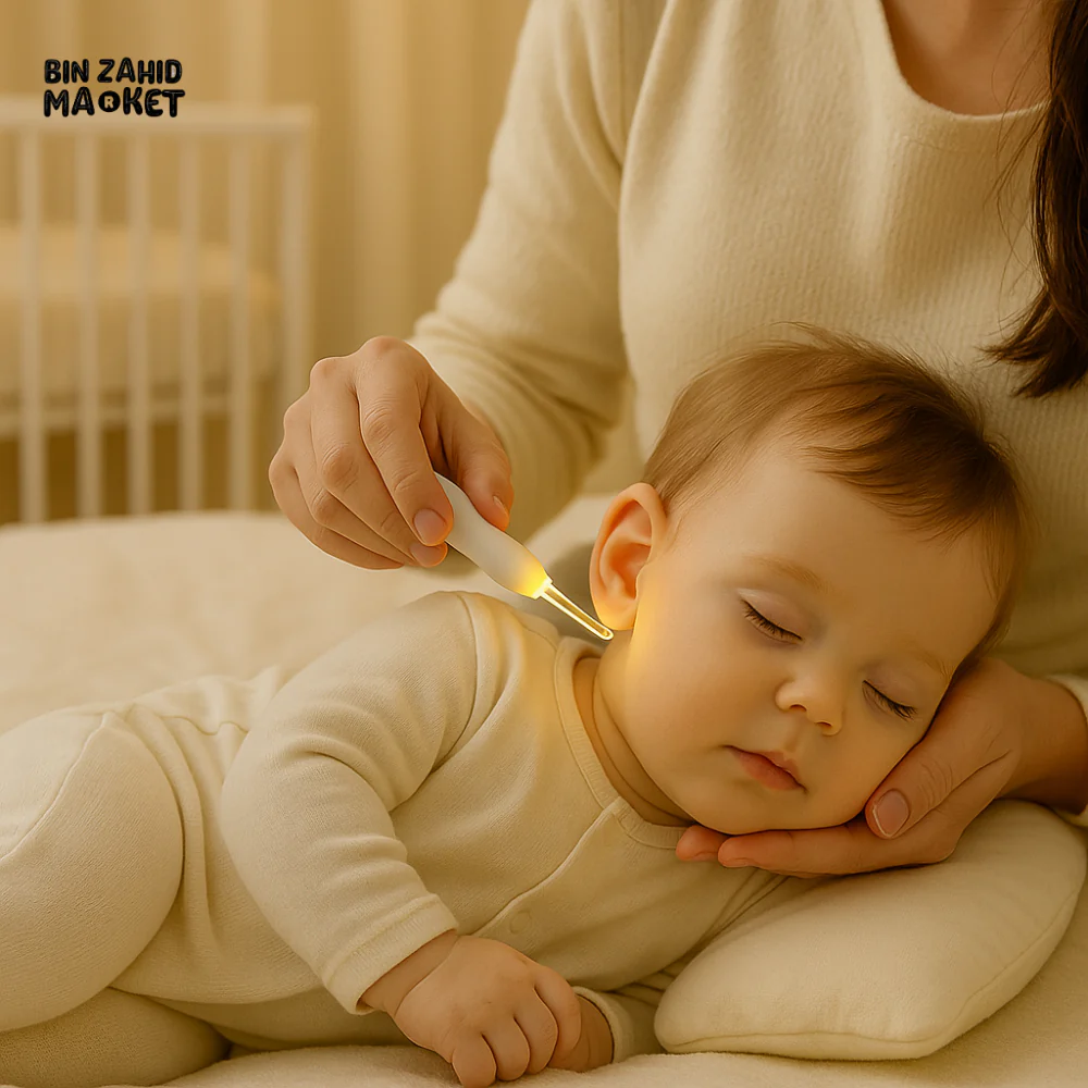 ILLUMINATED EAR CLEANER FOR BABIES & TODDLERS – SAFE & GENTLE EAR WAX REMOVER TOOL WITH LED LIGHT - Image 2