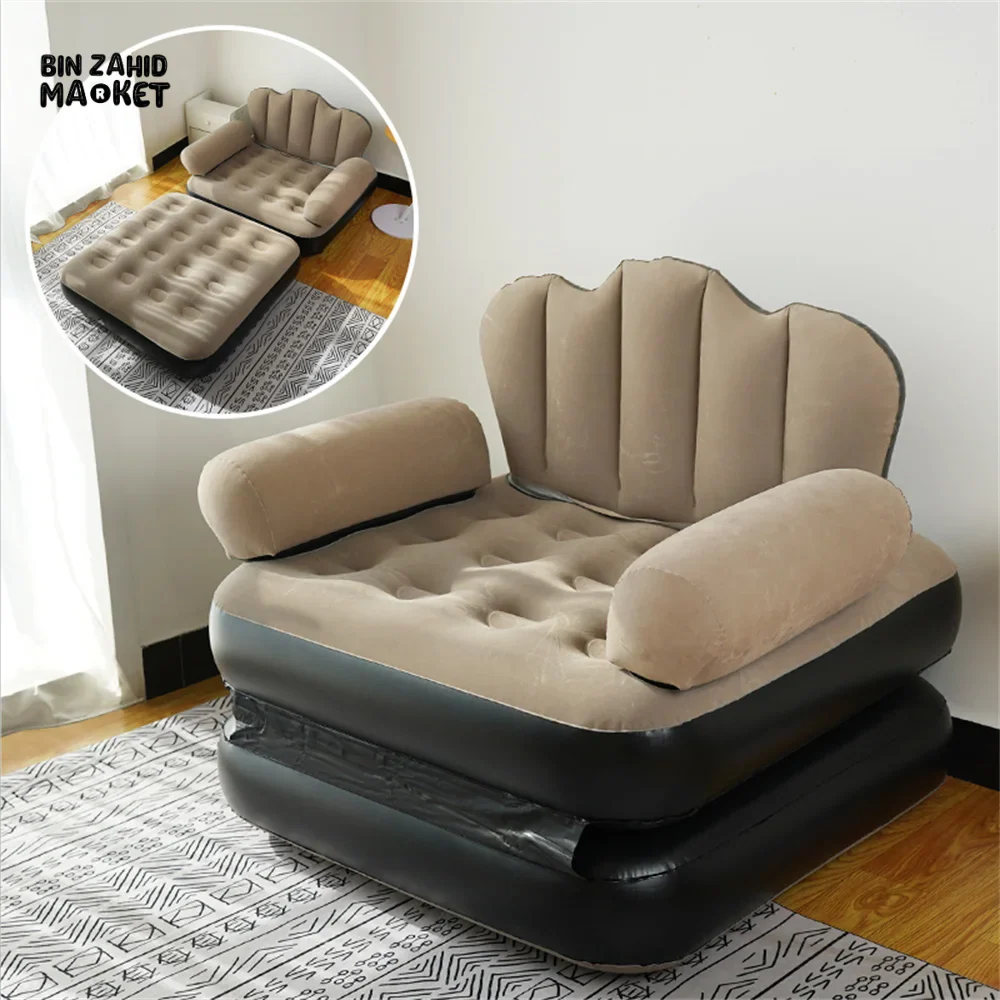 INFLATABLE BEAN BAG SOFA OUTDOOR FOLDABLE MATTRESS RECLINER FOOTSTOOL CHAIR - Image 10