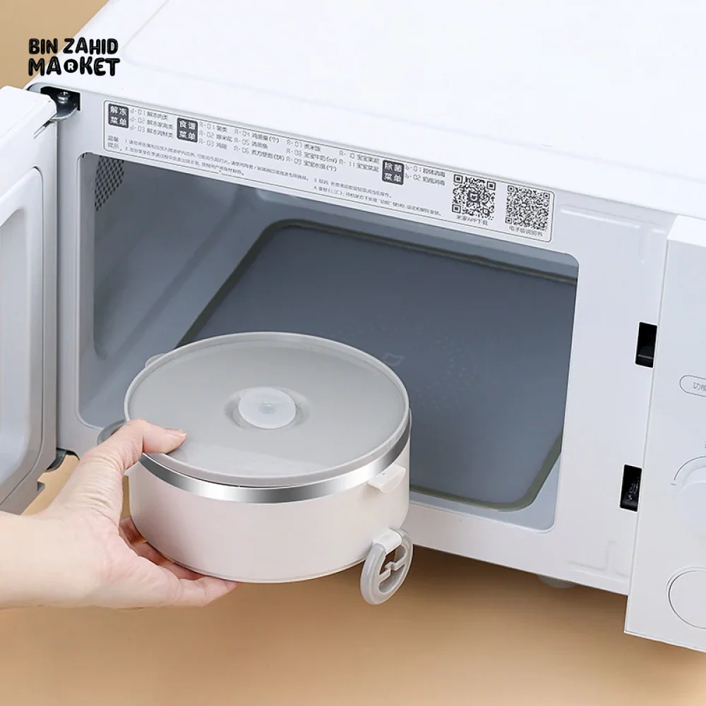 INSULATED STAINLESS STEEL LUNCH BOX – PORTABLE & LEAK-PROOF PERFECT FOR OFFICE SCHOOL & ON-THE-GO MEALS - 2 LAYERS - Image 8