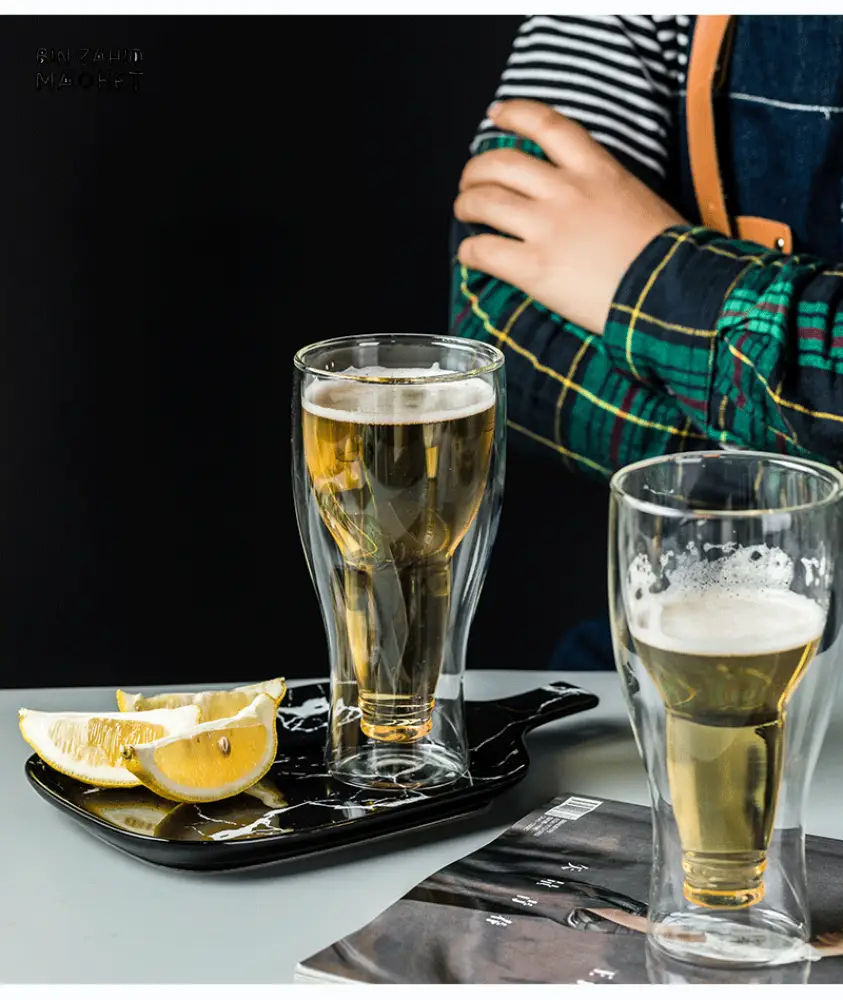 INVERTED BOTTLE GLASS – DOUBLE-LAYER CREATIVE CUP - MEDIUM - Image 11