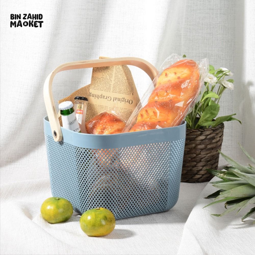 IRON WIRE FRUIT & VEGETABLE KITCHEN BASKET - OBLONG SHAPE - Image 5