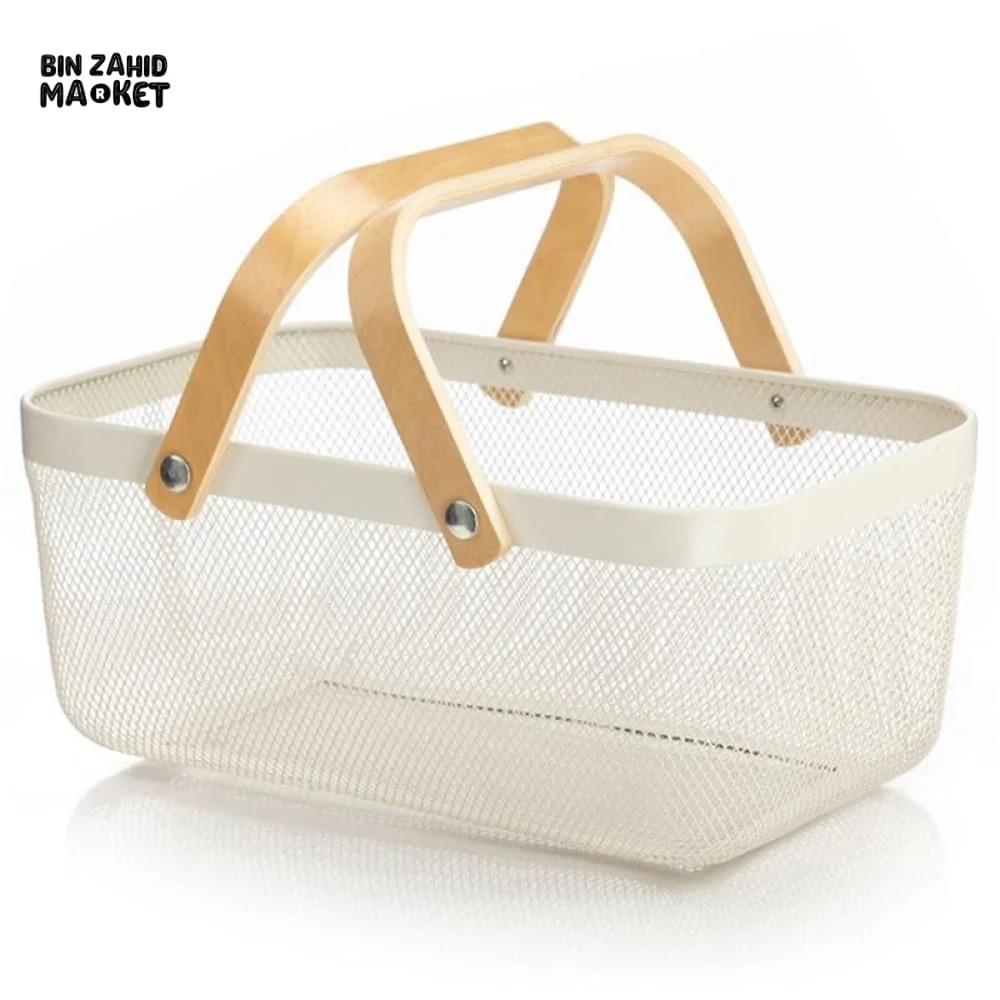 IRON WIRE FRUIT & VEGETABLE KITCHEN BASKET - RECTANGULAR SHAPE - Image 5