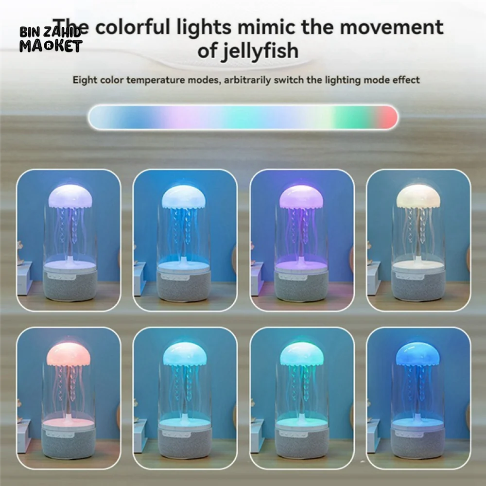 JELLYFISH AURA BLUETOOTH SPEAKER LAMP – RGB LED 3D SURROUND & DEEP BASS - Image 6