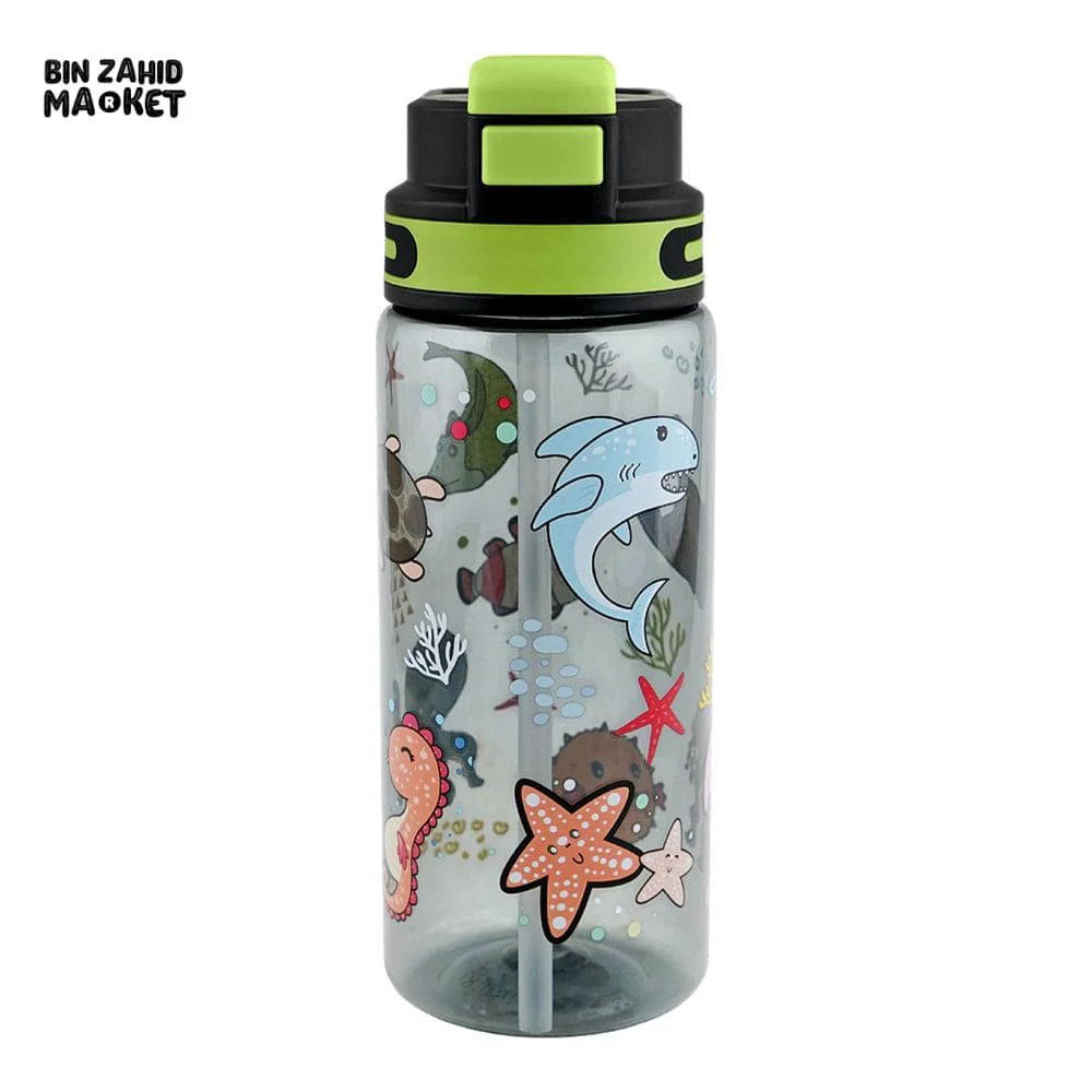 KIDS CARTOON FANCY WATER BOTTLE GREEN SB-11 700ML