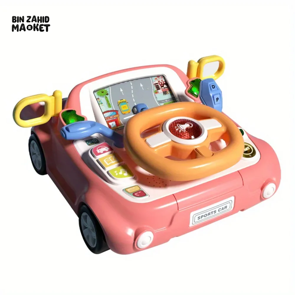 KIDS STEERING WHEEL TOY PRETEND PLAY SIMULATION DRIVING TOY SAFE & MULTIFUNCTIONAL - Image 2