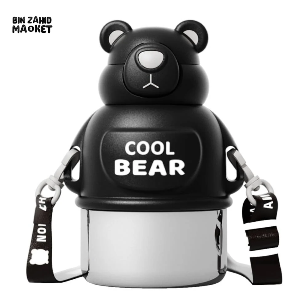 KIDS THERMOS 800ML – CUTE BEAR DESIGN HOT & COLD PORTABLE FLASK - Image 10