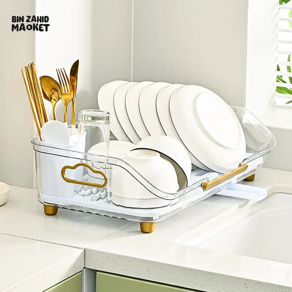 KITCHEN DISH RACK – MULTI-PURPOSE DRAINING RACK FOR DISHES FRUITS & VEGETABLES - Image 2