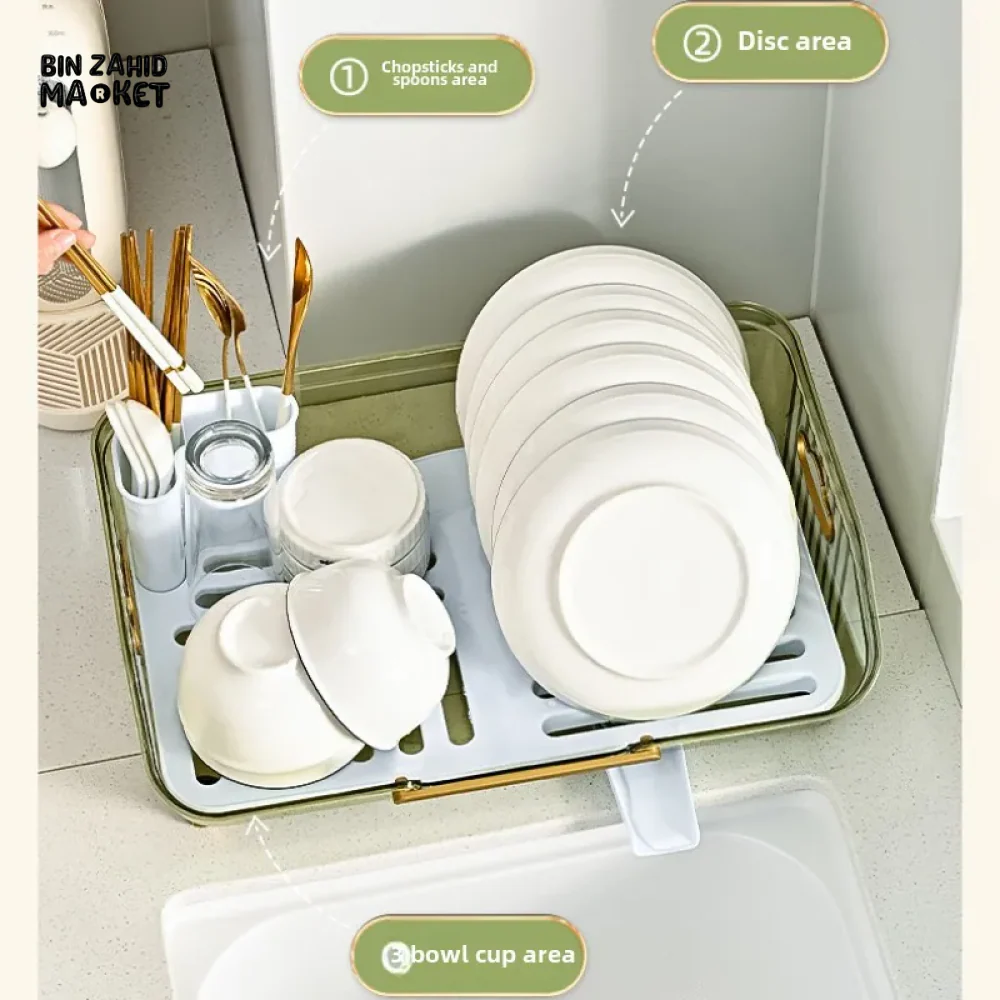 KITCHEN DISH RACK – MULTI-PURPOSE DRAINING RACK FOR DISHES FRUITS & VEGETABLES - Image 8