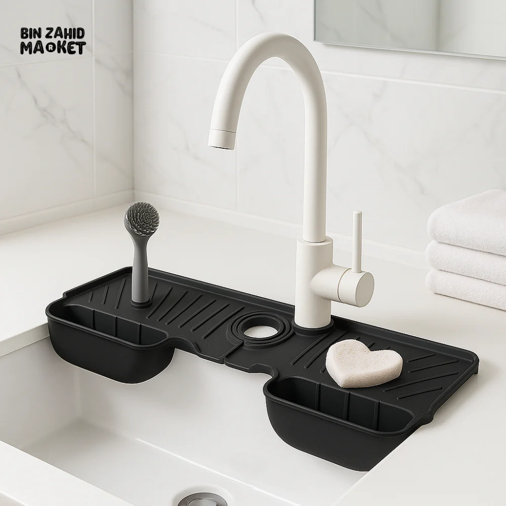 KITCHEN FAUCET ABSORBENT MAT – SPLASH GUARD & SINK DRYING PAD - Image 3