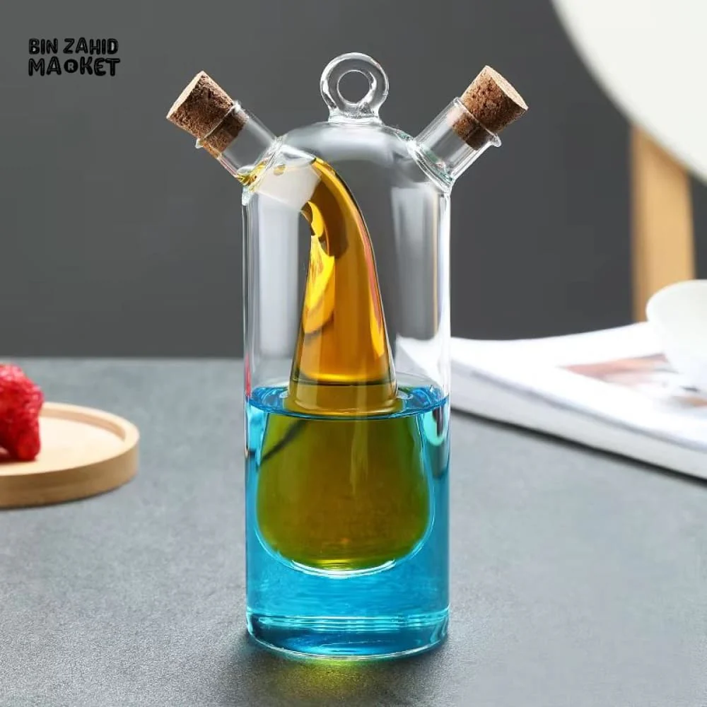 GLASS OIL & VINEGAR BOTTLE – KITCHEN STORAGE CONTAINER - Image 2