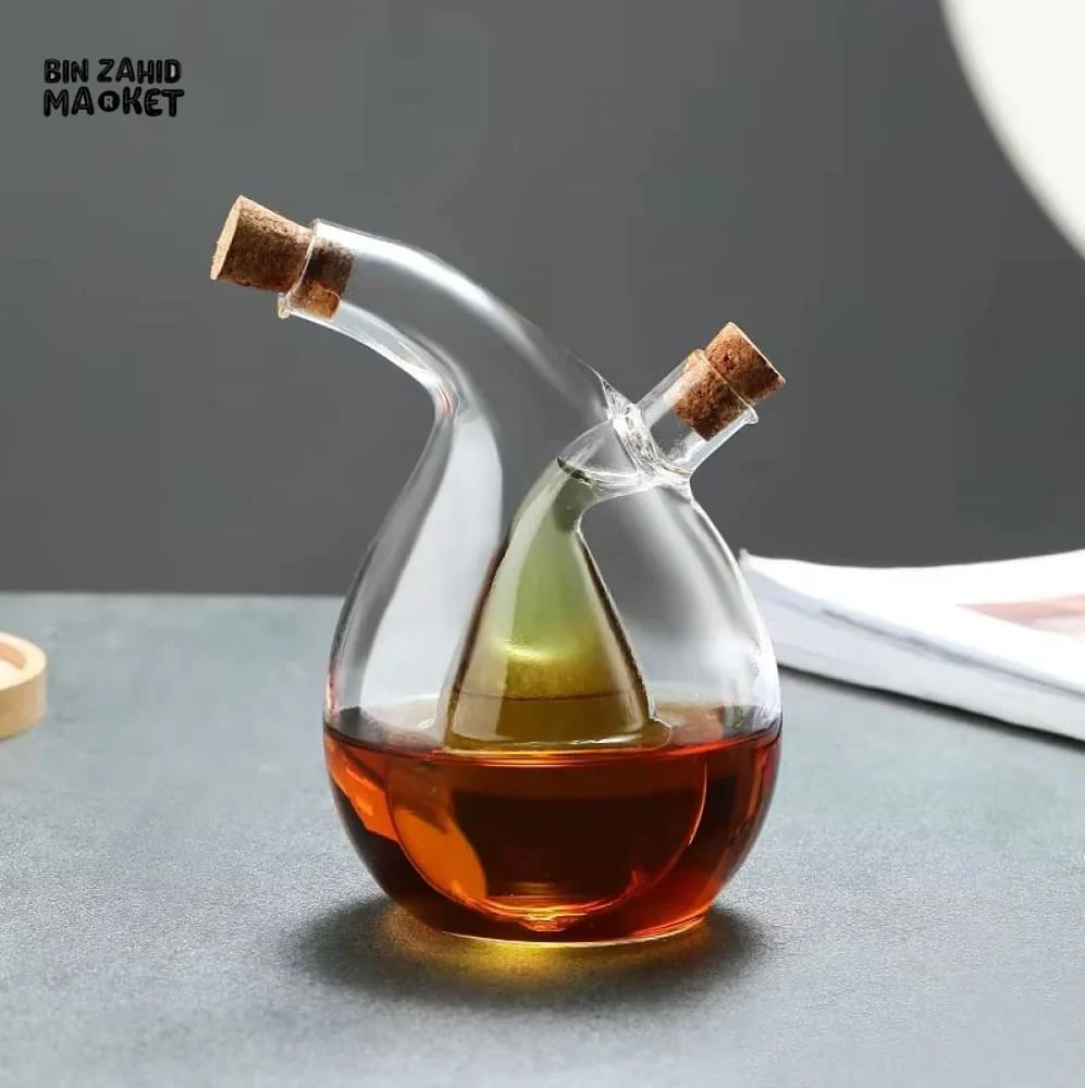 GLASS OIL & VINEGAR BOTTLE – KITCHEN STORAGE CONTAINER - Image 3