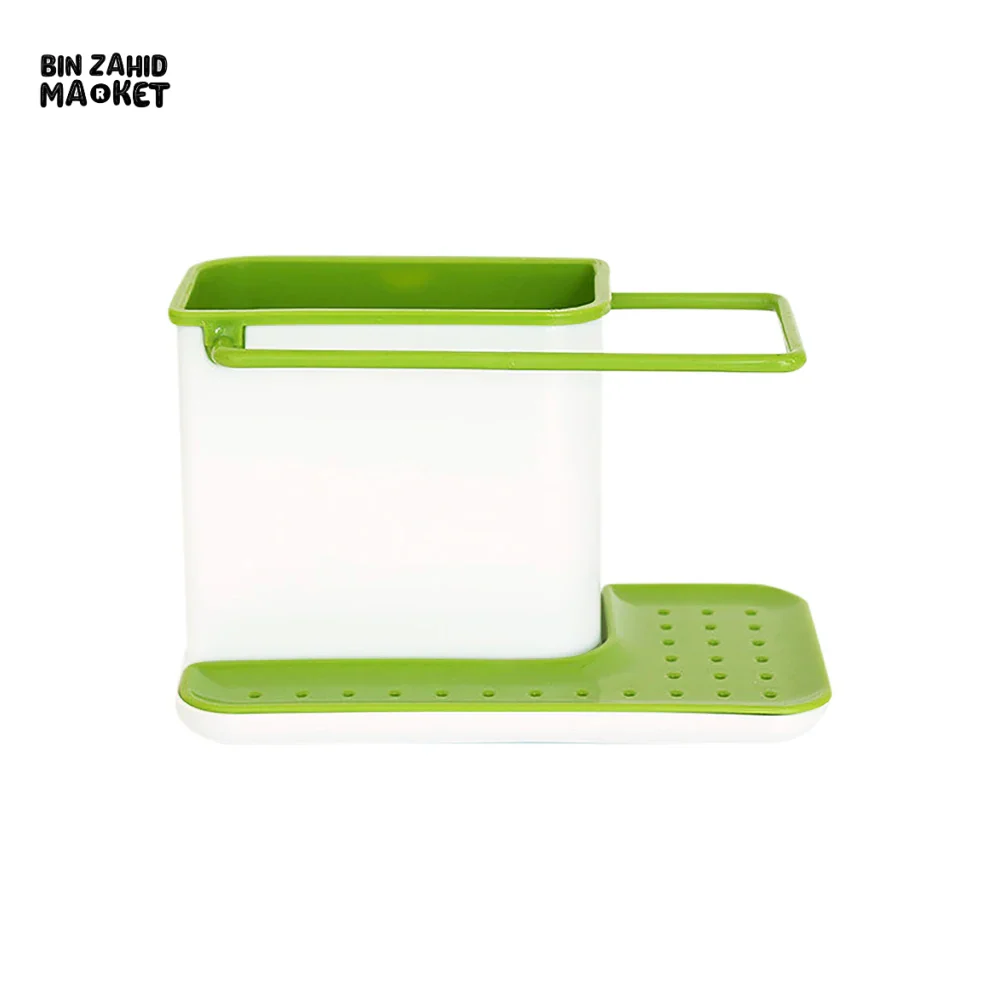 KITCHEN STORAGE DRAIN RACK SINK HOLDER SOAP & SPONGE ORGANIZER - Image 4