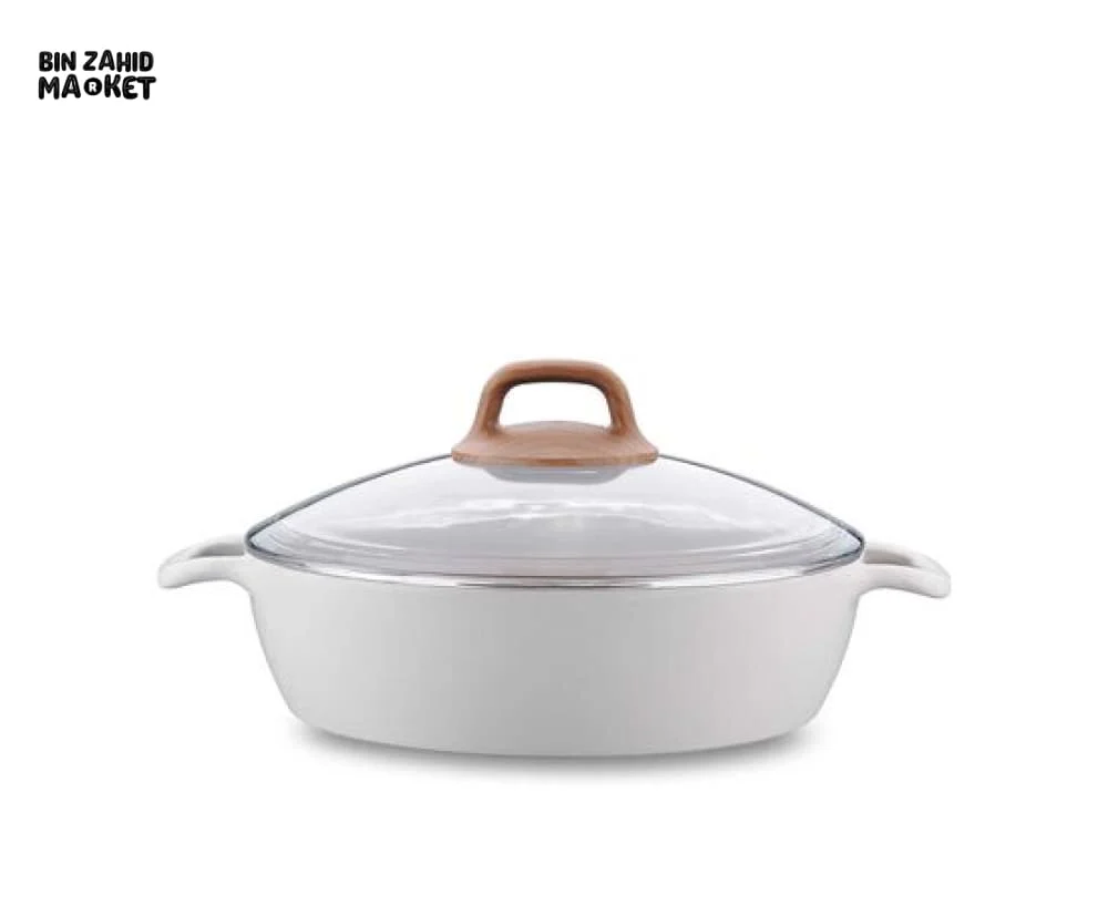 KORKMAZ GUSTO CERAMIC LOW CASSEROLE 26X7CM - Image 3