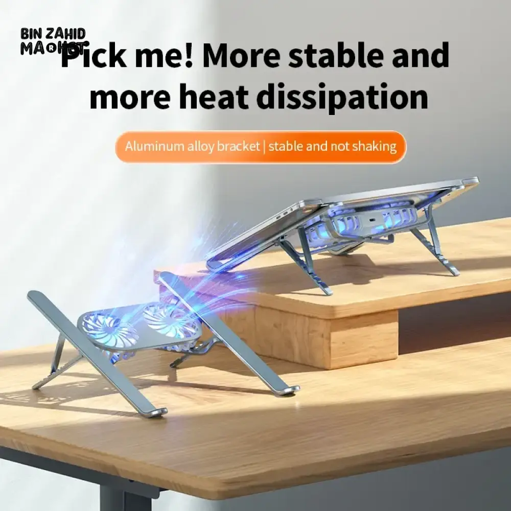LAPTOP STAND WITH COOLING FAN ALUMINUM ALLOY BRACKET FOR GAMING LAPTOPS - Image 6