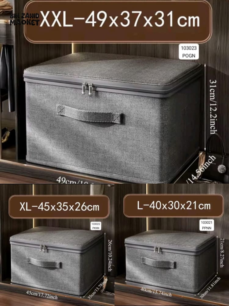 LARGE CAPACITY FOLDABLE CLOTHES STORAGE BOX WITH ZIPPER – WARDROBE QUILT ORGANIZER BAG FOR CLOTHES UNDERWEAR AND BLANKETS - Image 12
