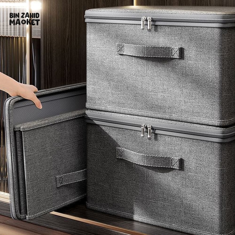 LARGE CAPACITY FOLDABLE CLOTHES STORAGE BOX WITH ZIPPER – WARDROBE QUILT ORGANIZER BAG FOR CLOTHES UNDERWEAR AND BLANKETS - Image 9
