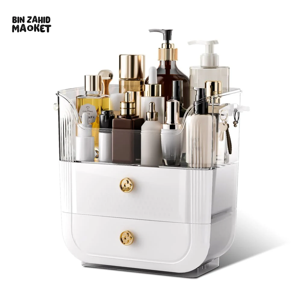 LARGE-CAPACITY MAKEUP STORAGE BOX MULTIFUNCTIONAL VANITY ORGANIZER FOR SKINCARE & JEWELRY - Image 4