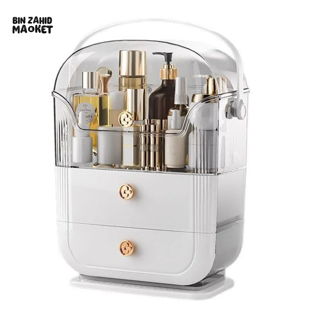 LARGE-CAPACITY MAKEUP STORAGE BOX MULTIFUNCTIONAL VANITY ORGANIZER FOR SKINCARE & JEWELRY - Image 5