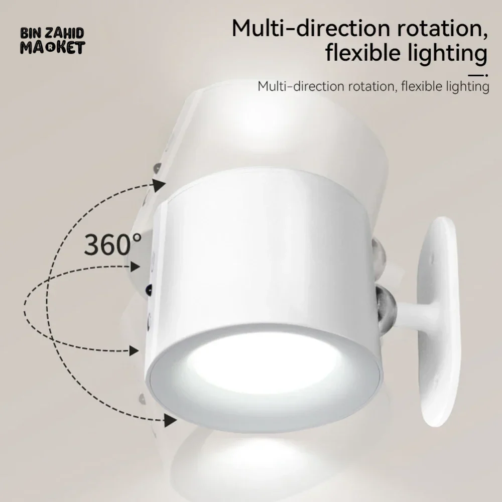 LED DOUBLE HEAD WALL LAMP – TOUCH CONTROL & REMOTE 360° ROTATABLE RECHARGEABLE - Image 4