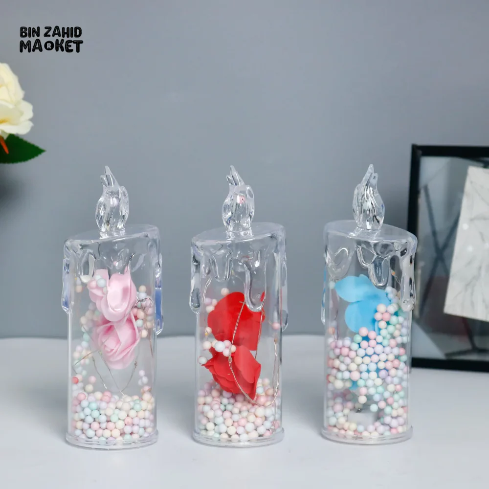 LED ELECTRONIC CANDLE ROSE NIGHT LIGHT HOME DECOR - Image 2