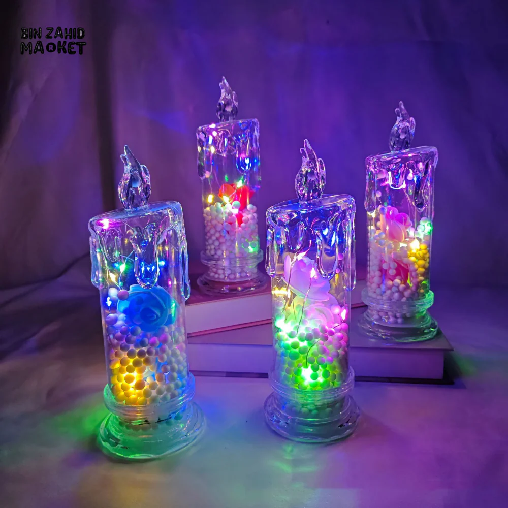 LED ELECTRONIC CANDLE ROSE NIGHT LIGHT HOME DECOR - Image 4