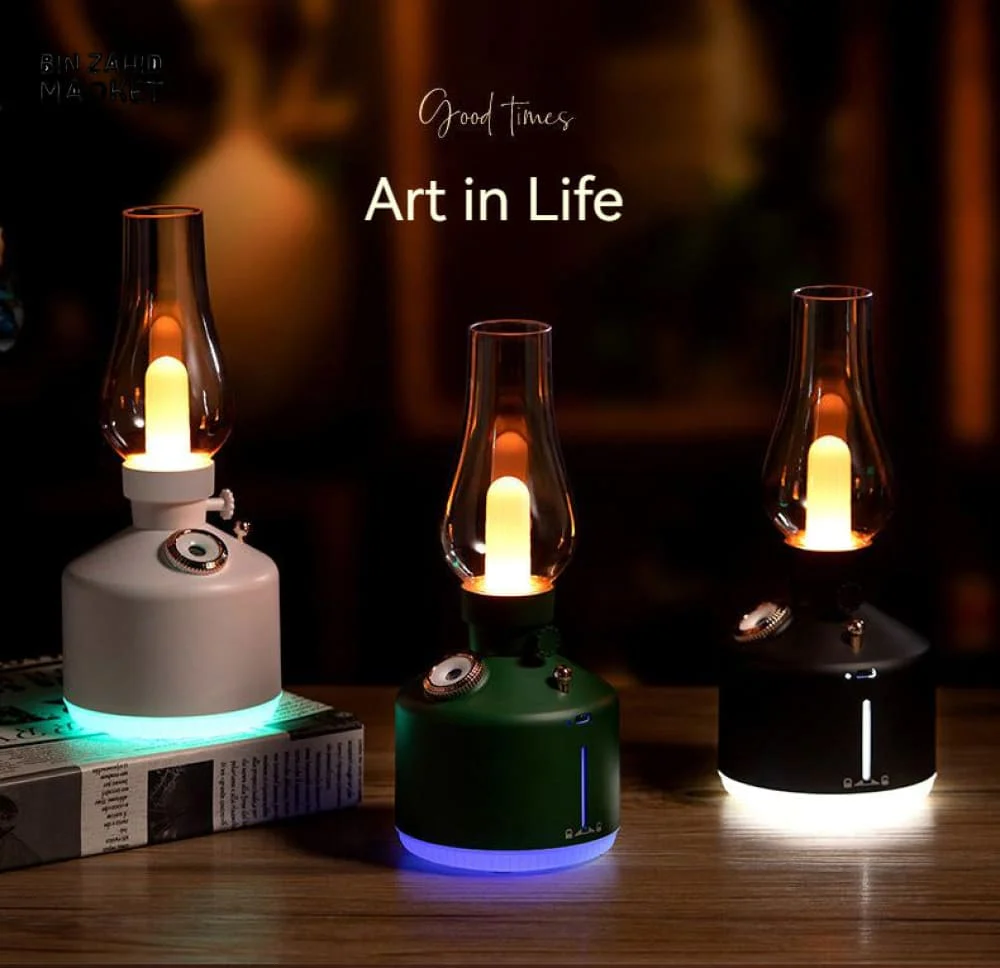 LED RETRO HUMIDIFIER LAMP – WIRELESS CHARGING AROMA DIFFUSER & WATER MIST MAKER WITH NIGHT LIGHT - Image 6