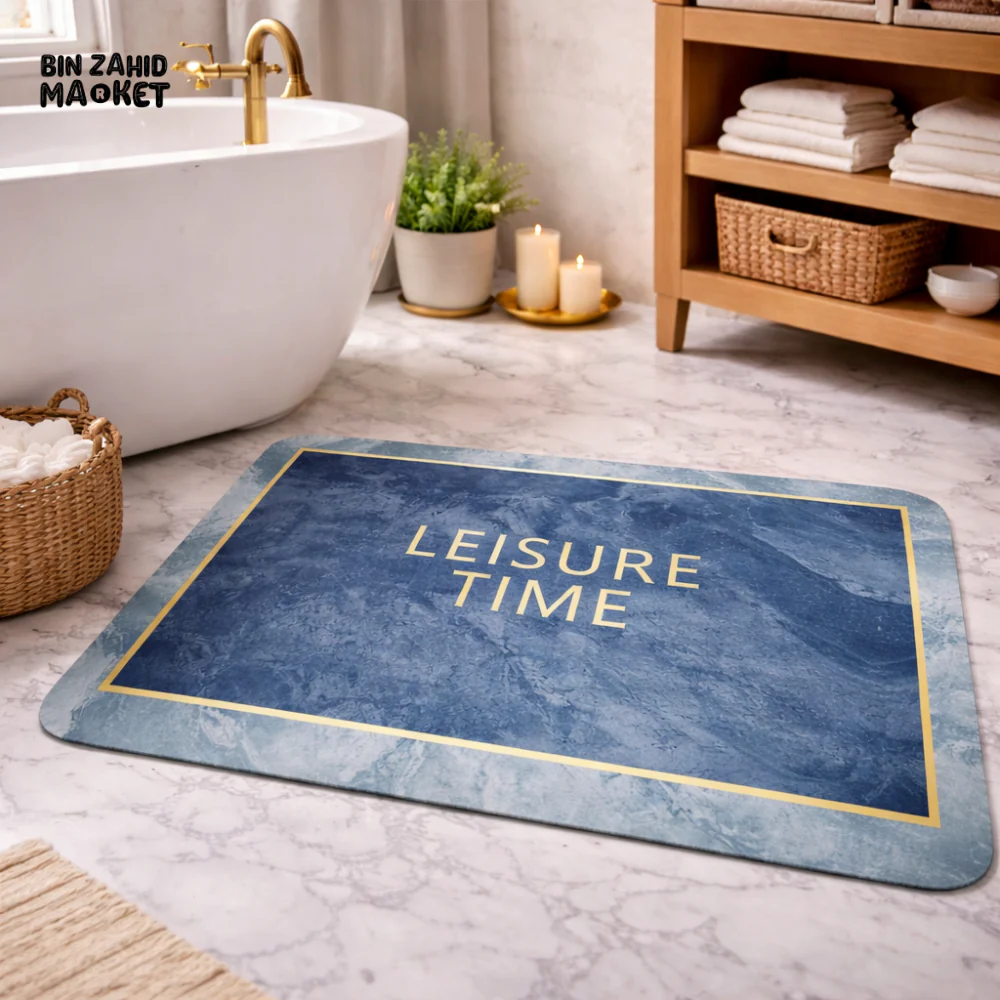 LEISURE TIME MARBLE DESIGN SUPER ABSORBENT FLOOR MAT